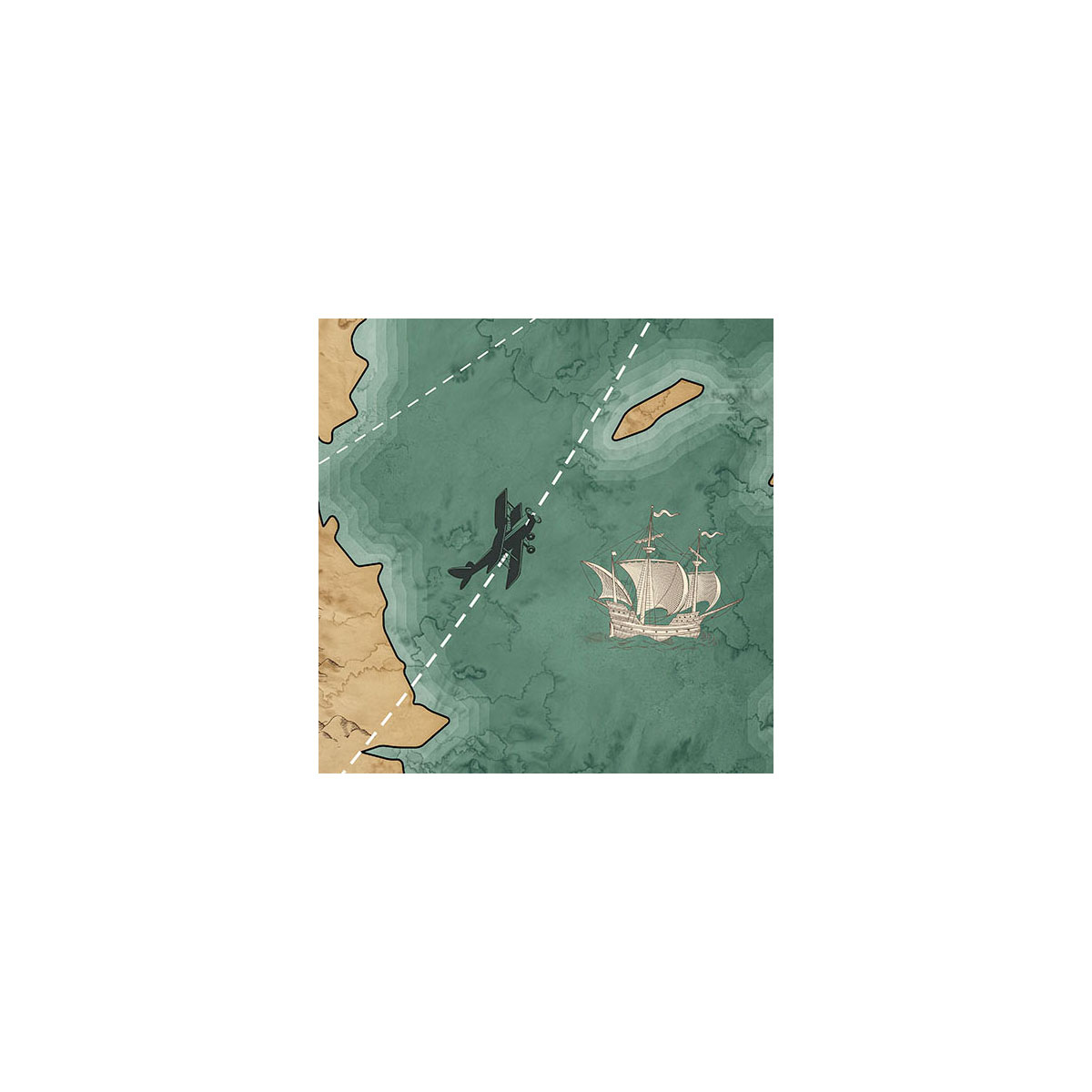 Komar  Vlies Fototapete Old Travel Map 300x280 cm Bild 7