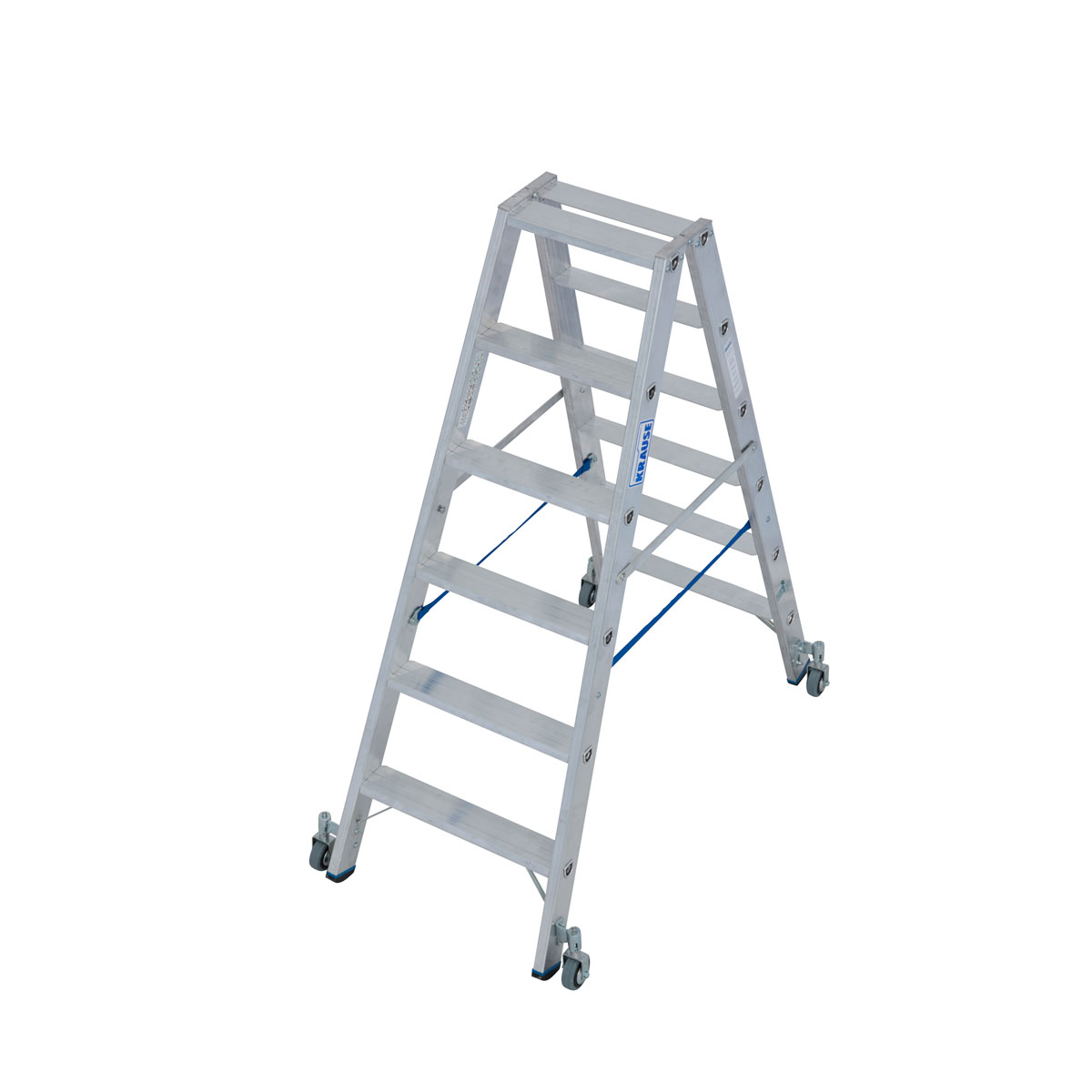 Krause STABILO STUFEN-DOPPELLEITER FAHRBAR 2 x 6 STUFEN Bild 3