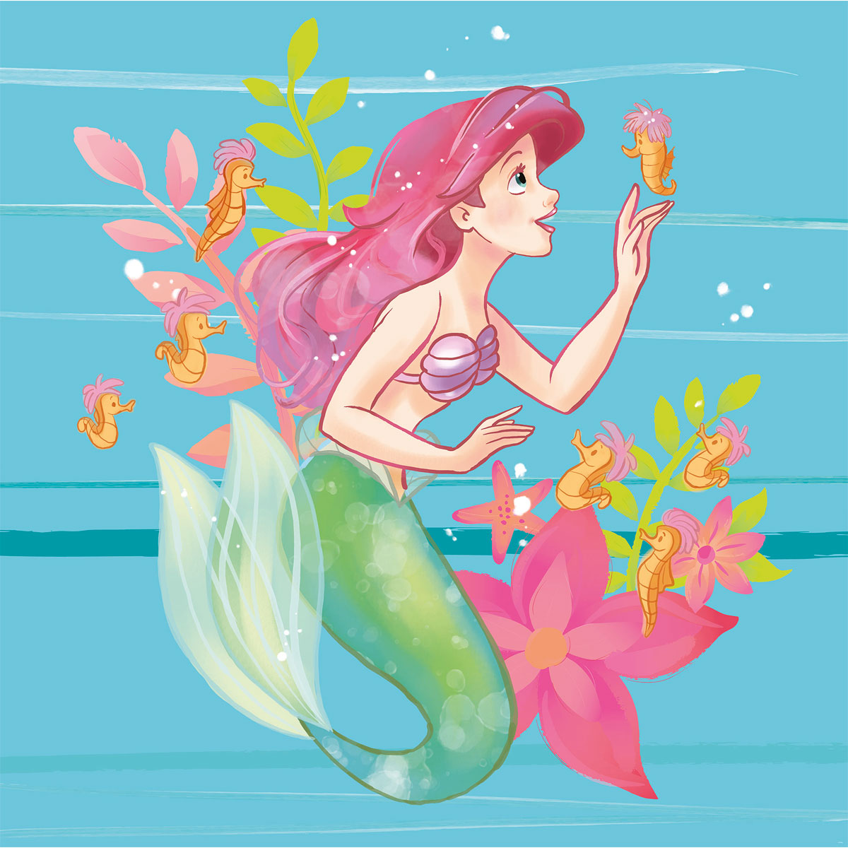 Komar  Vlies Fototapete Ariel Little Friends 250x250 cm Bild 2