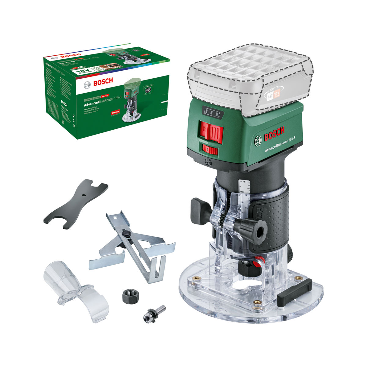 Bosch Akku- Kombifräse Advanced TrimRouter 18V-8