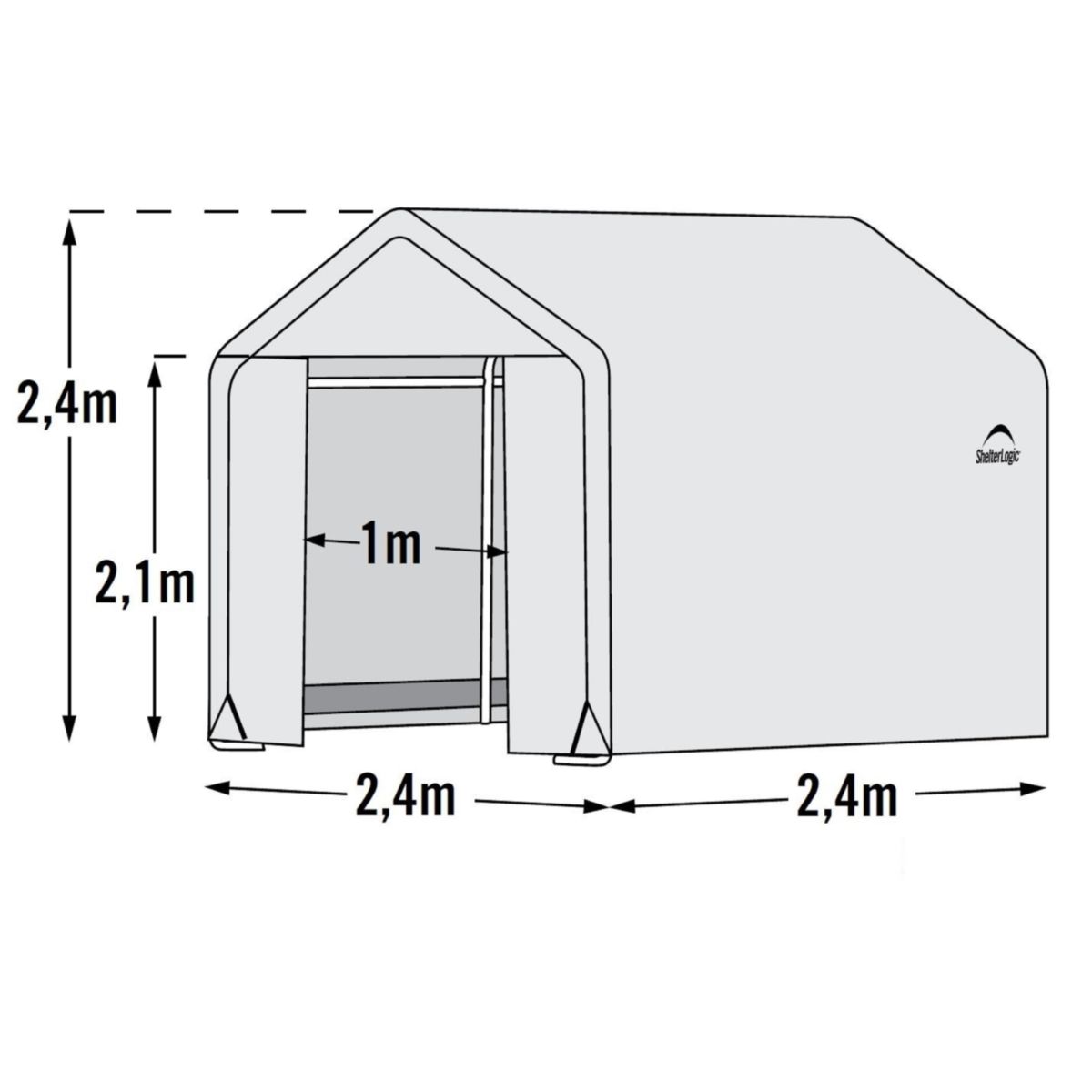 ShelterLogic Gewächshaus 5,76 m² 240x240x240cm Bild 7