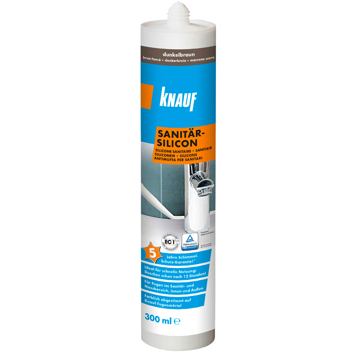 Knauf Sanitär-Silicon Dunkelbraun 300 ml