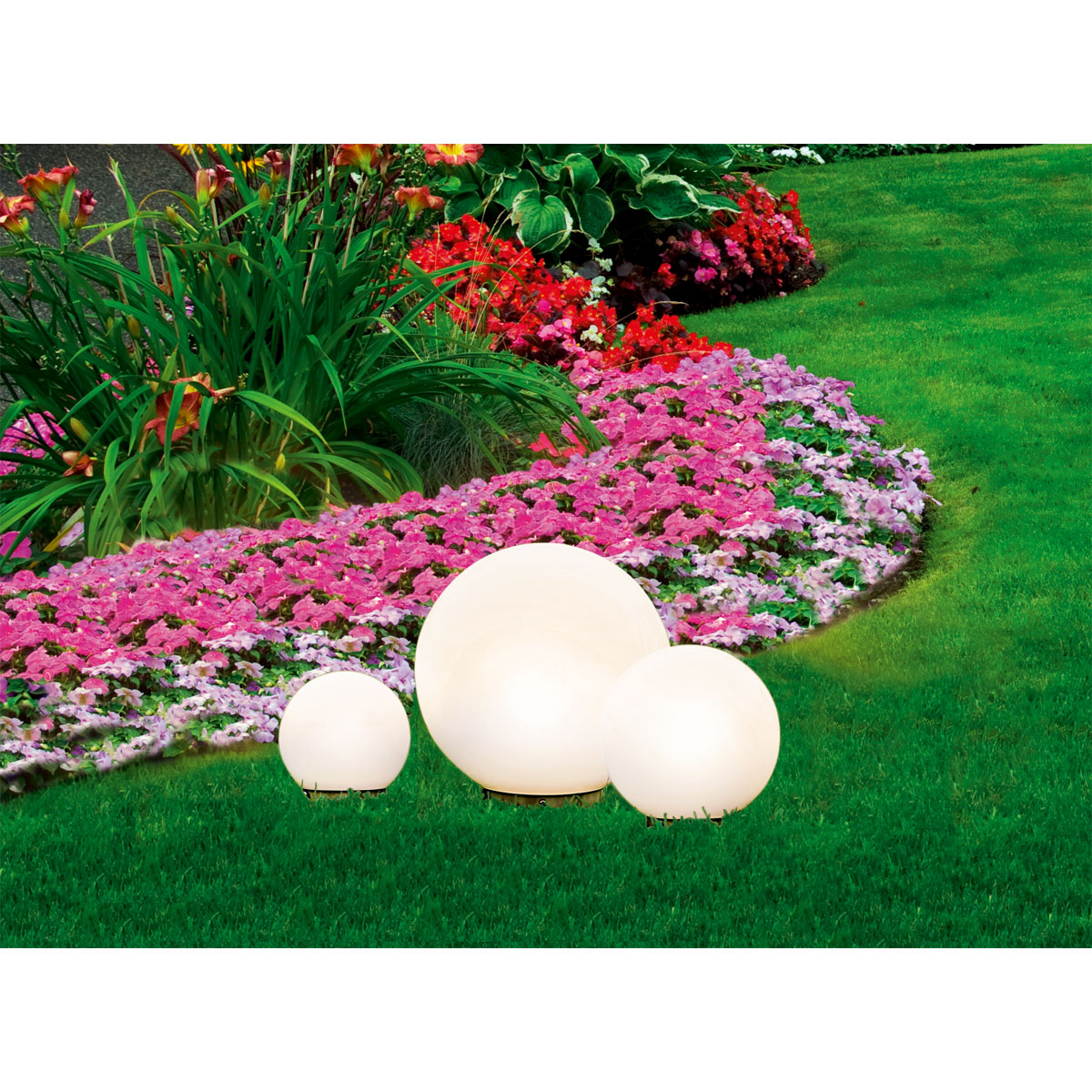 Flector Garten Solar-Kugelleuchte weiß Durchmesser 15 cm Bild 5