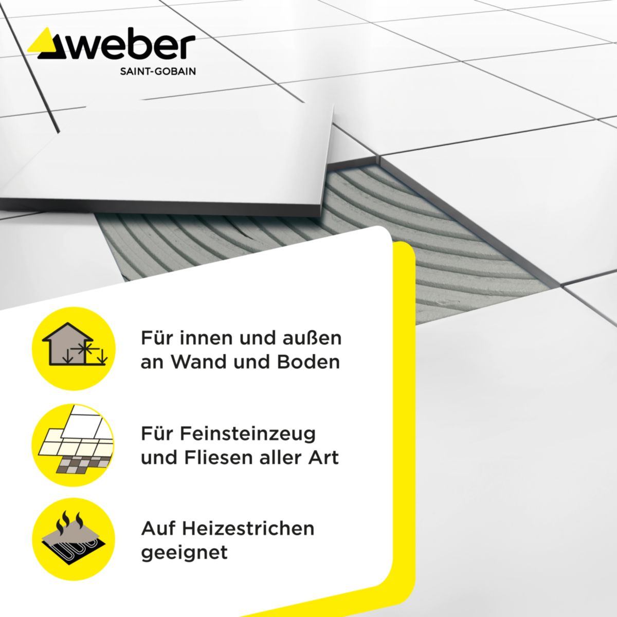 Saint-Gobain Weber Flexkleber extra C2TE 22 kg Bild 2