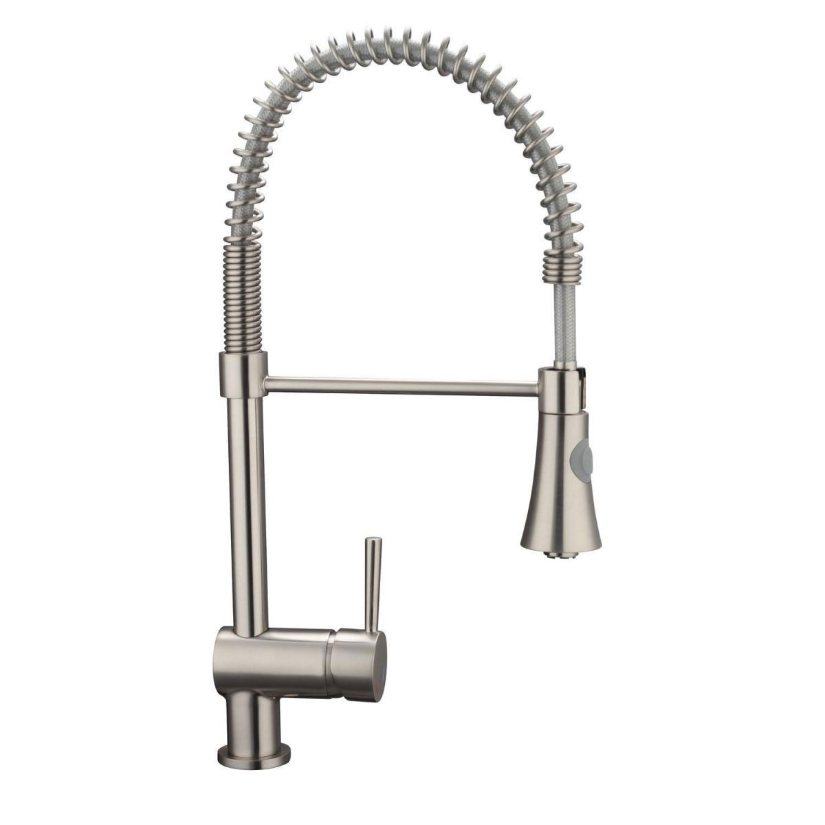 Spiralfeder-Spültischarmatur Cornwall Niederdruck Edelstahloptik Bild 1