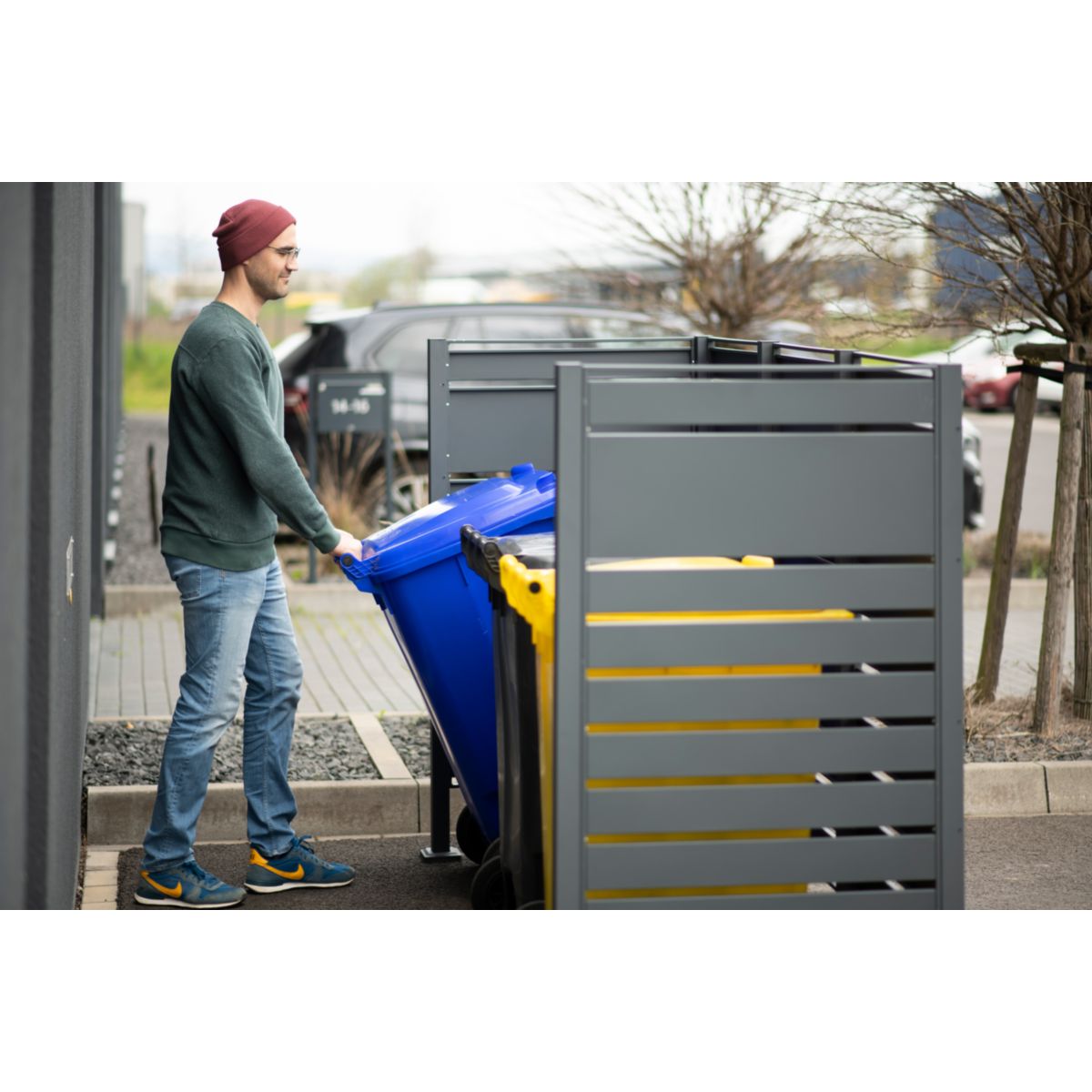 Westmann Mülltonnenverkleidung Planum 3x 240 L 1er Box 90x250x150 cm Bild 5