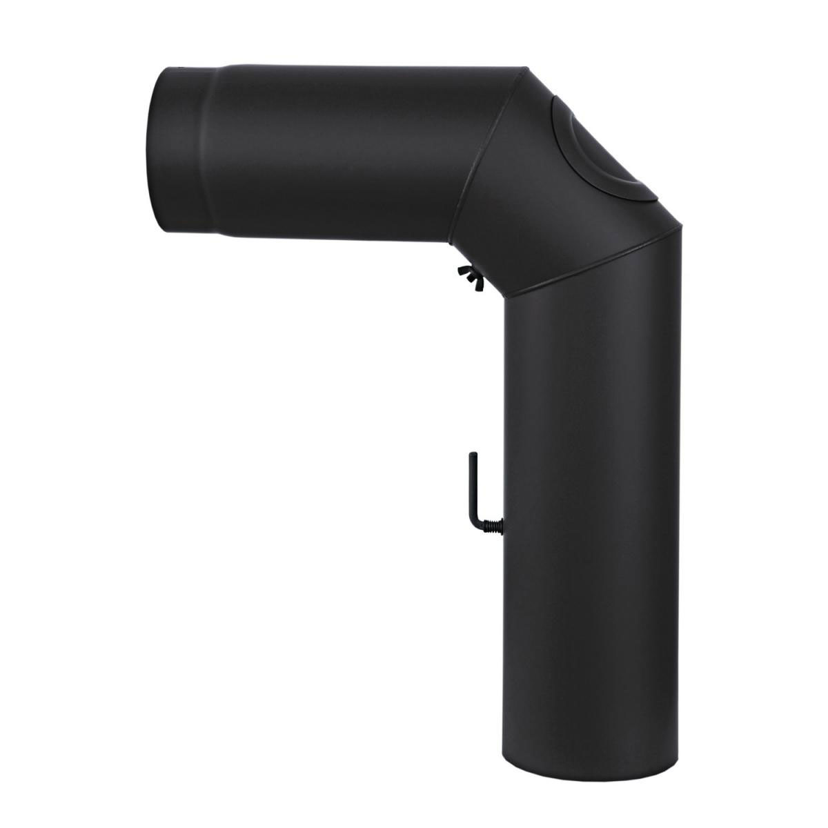 MyFireTool Rauchrohr 90 Grad Ø 150 mm schwarz 2 mm