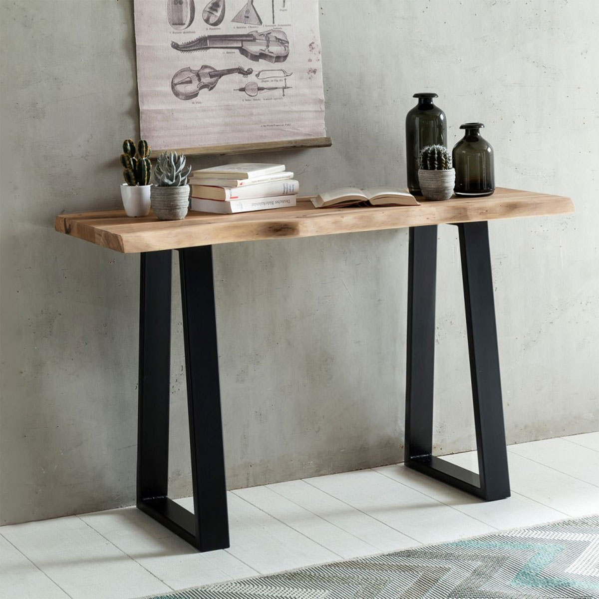 Wohnling Konsolentisch Gaya Massivholz