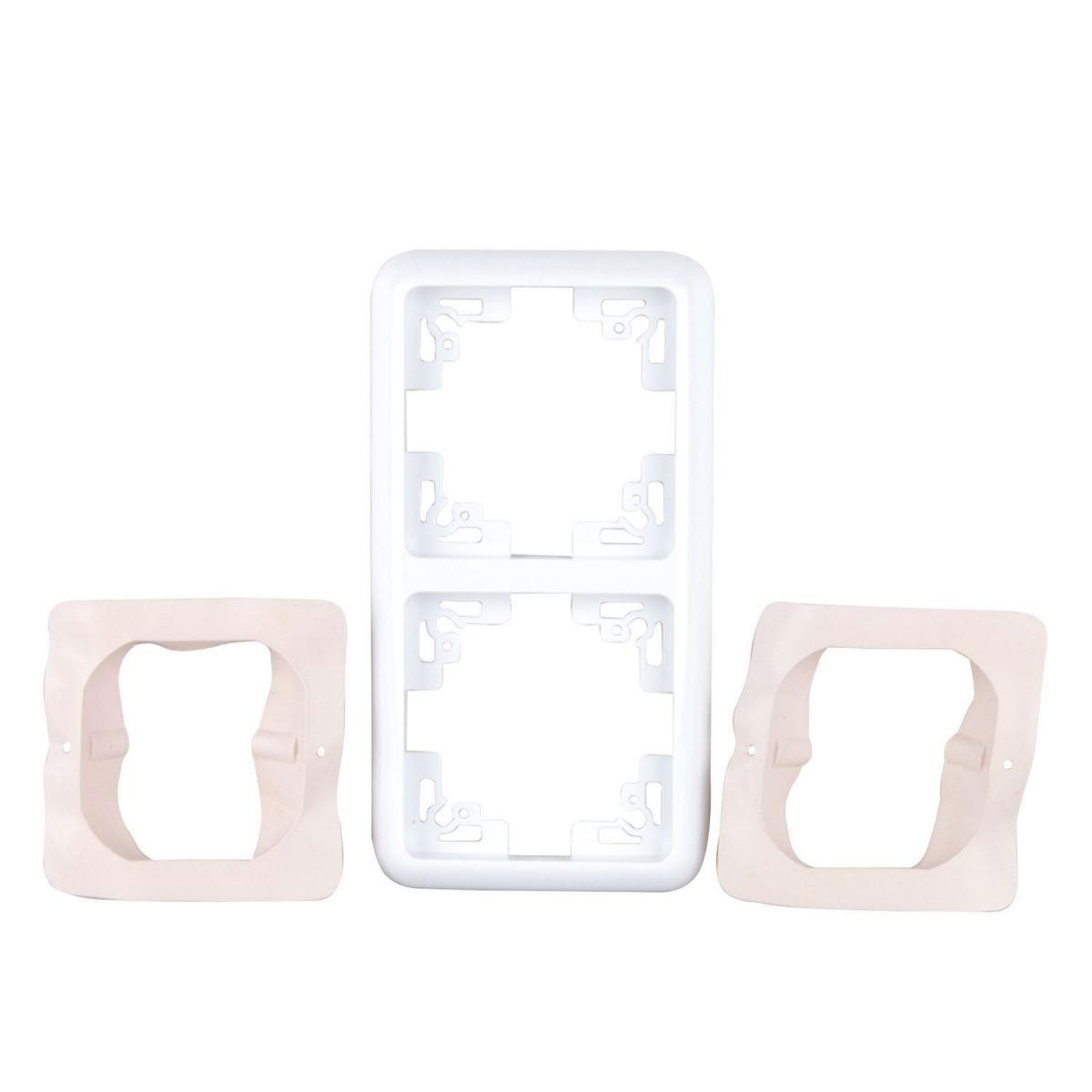 Abdeckrahmen mit IP44 Montreal 2-fach ultraweiß Serie 502