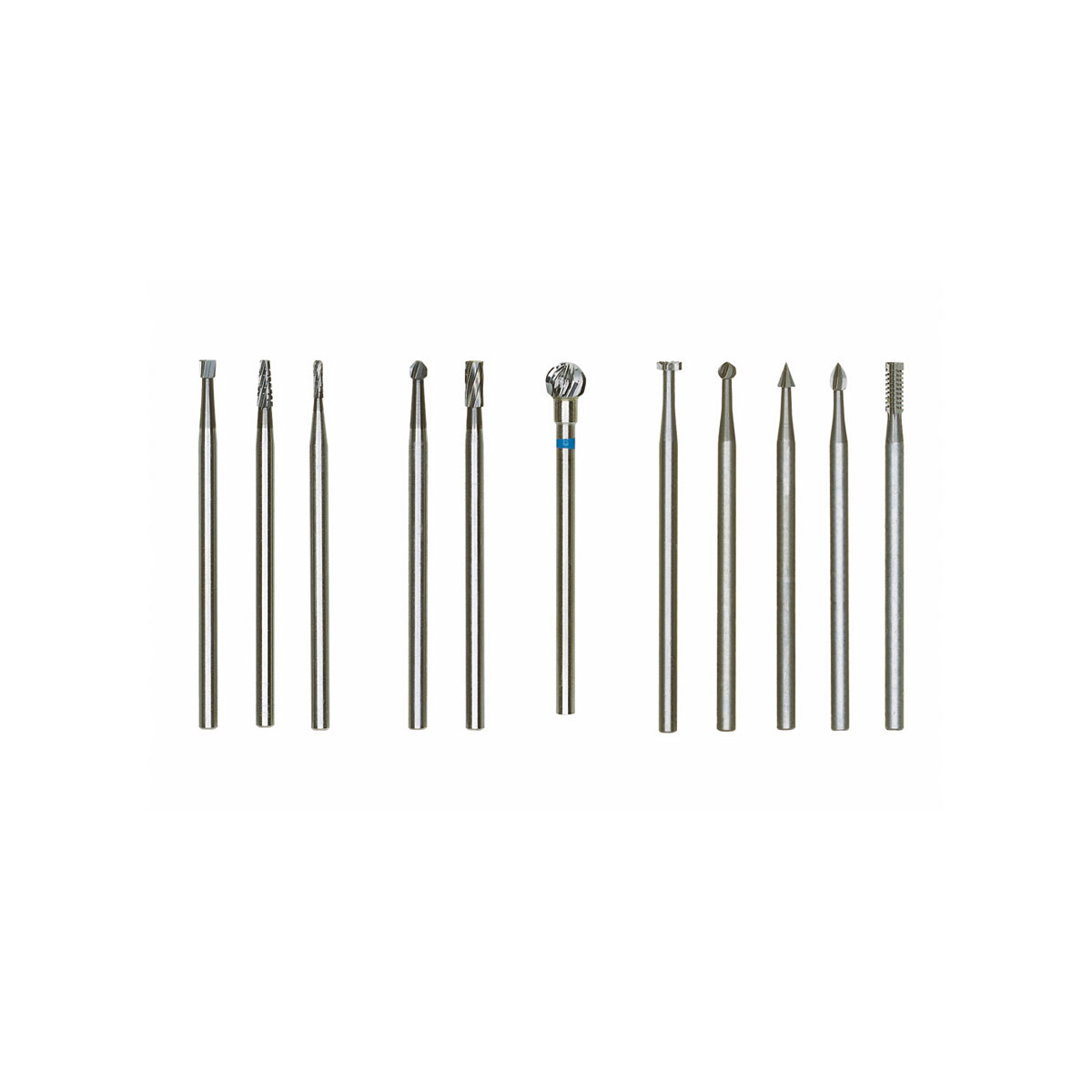 Proxxon Micromot Feinfräsersatz Wolfram-Vanadiumstahl 5- teilig Rad Kugel Kegel Zyl Elypse