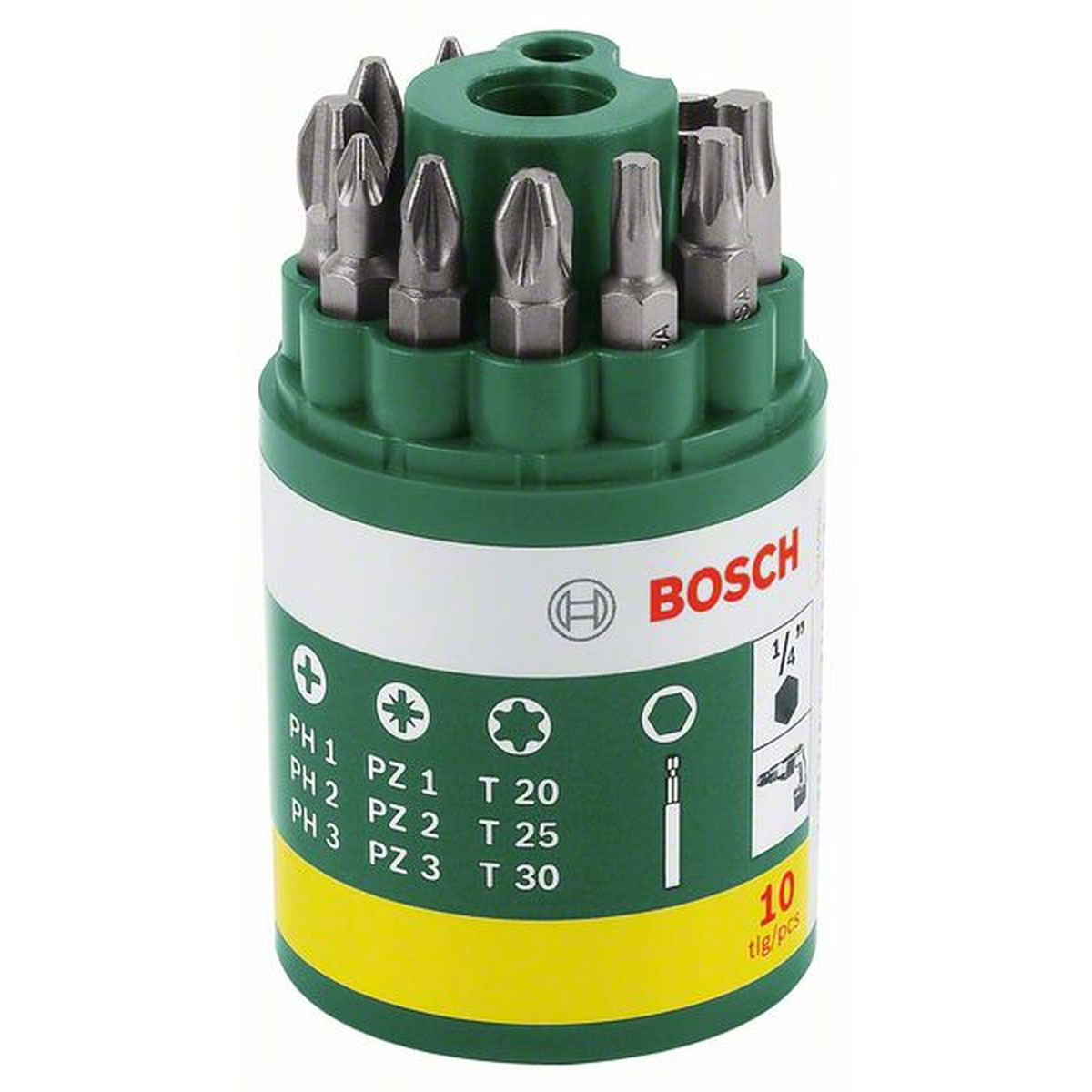Bosch  Schrauberbit-Set Runddose mit Torx 10-teilig Bild 1