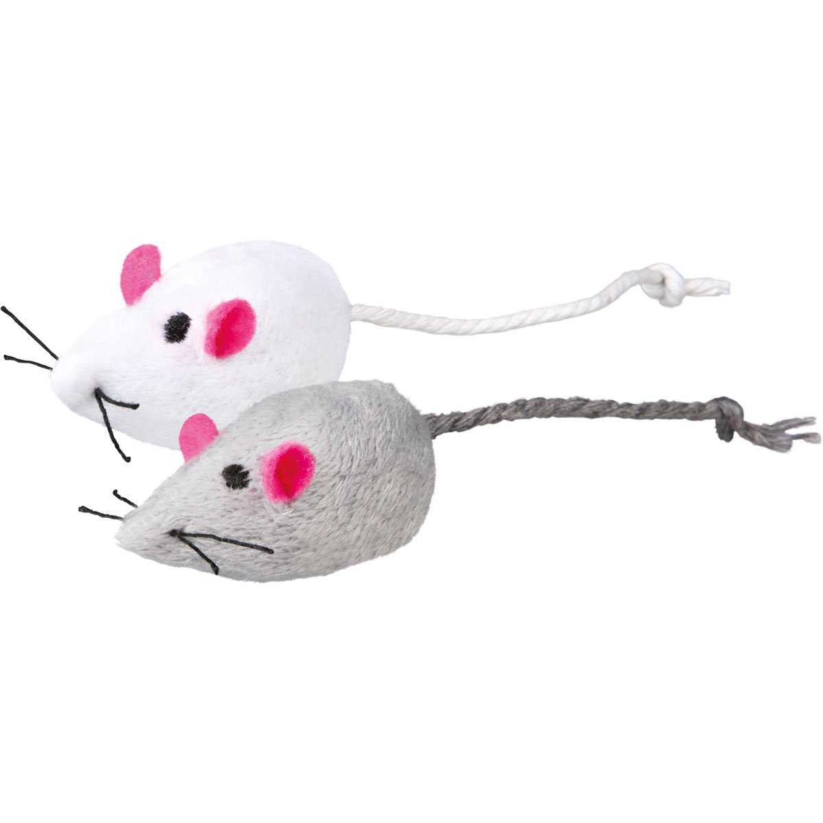 Trixie Fellmäuse mit Schelle grau/weiß 2 Stück