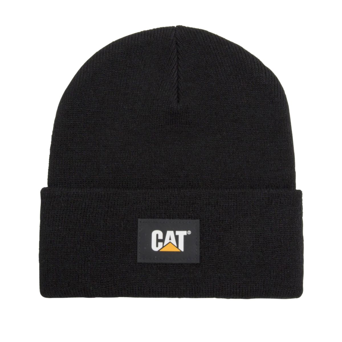 CAT Strickmütze schwarz Label Cuff
