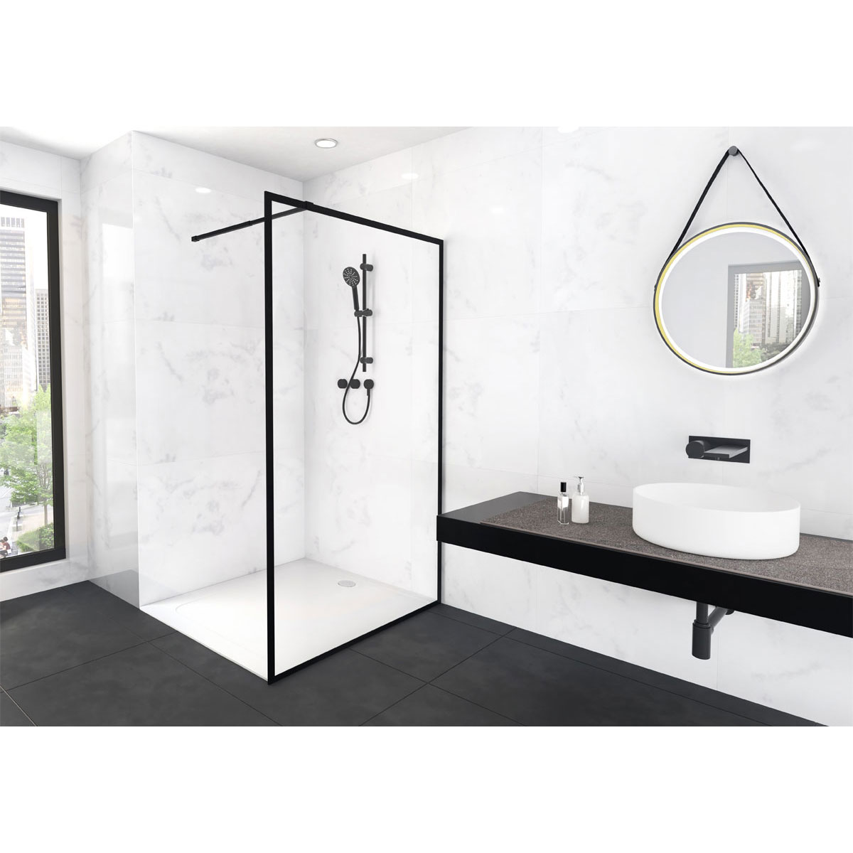 Aurlane Walk In Dusche Dark Edge 120 x 200 cm Bild 3