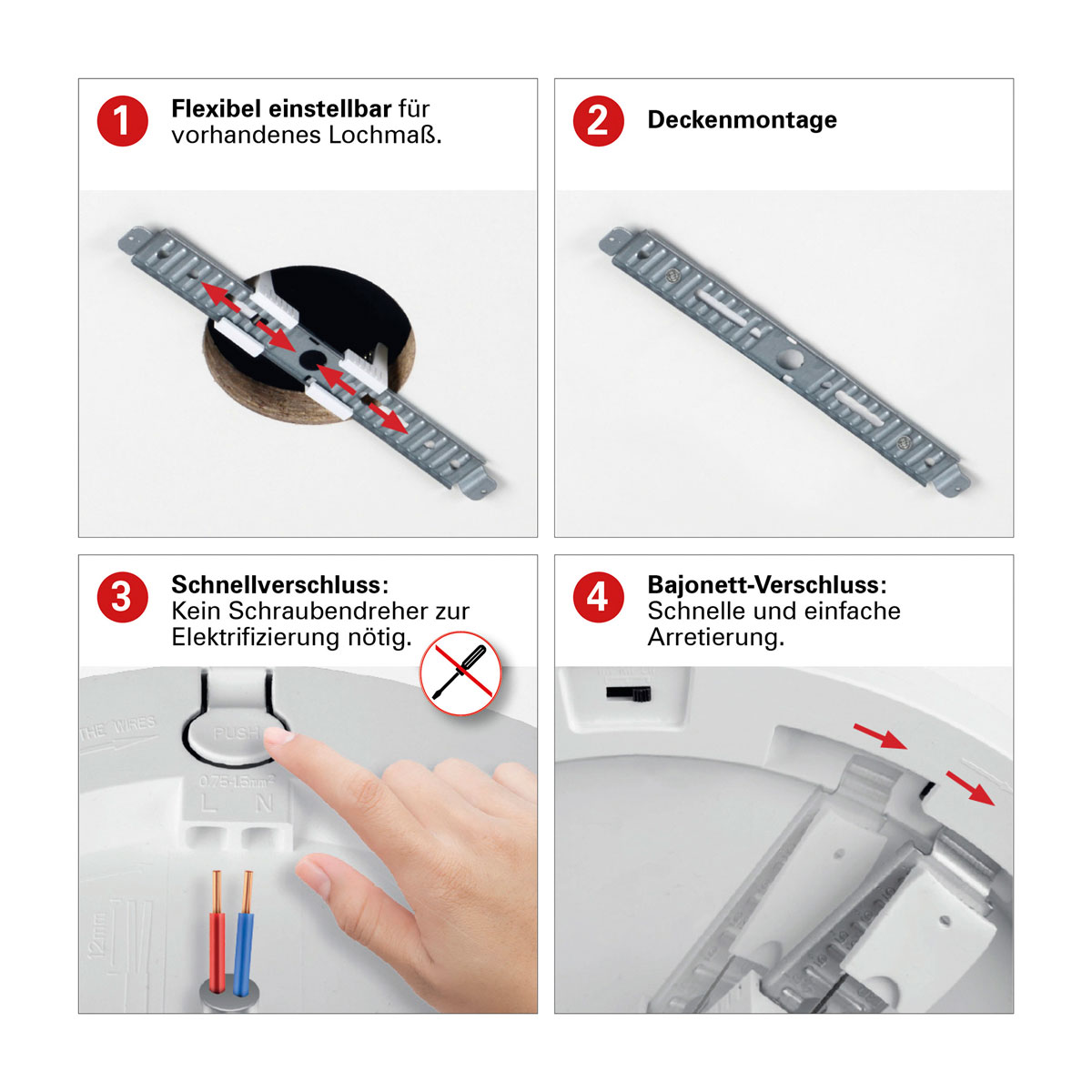 Naeve LED DL Bonus Metall/KS chromeLxBxH: 33x33x1,9cm Bild 7