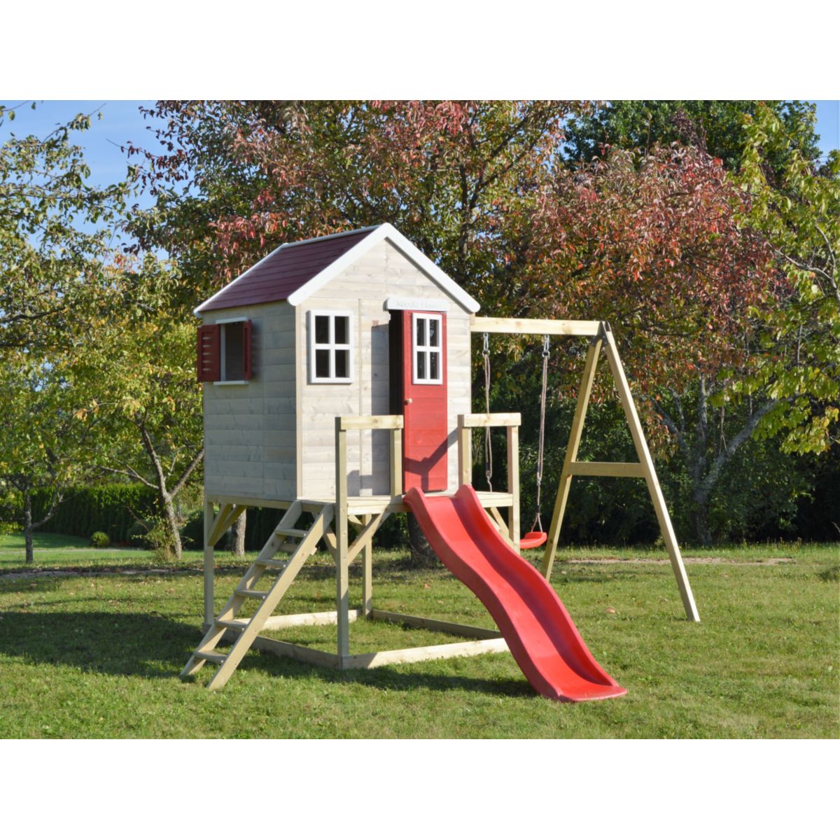 Wendi Toys Spielhaus Elefant inkl. Rutsche und Schaukel 330x350x242 cm Bild 5