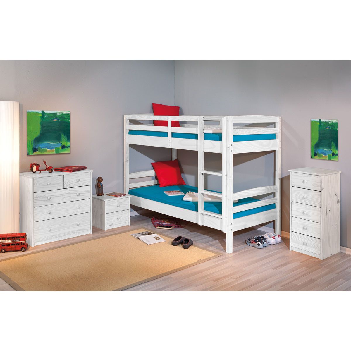 Inter Link Etagenbett „Annika“, 200x90cm, mit 2 Rosten, weiß Bild 5