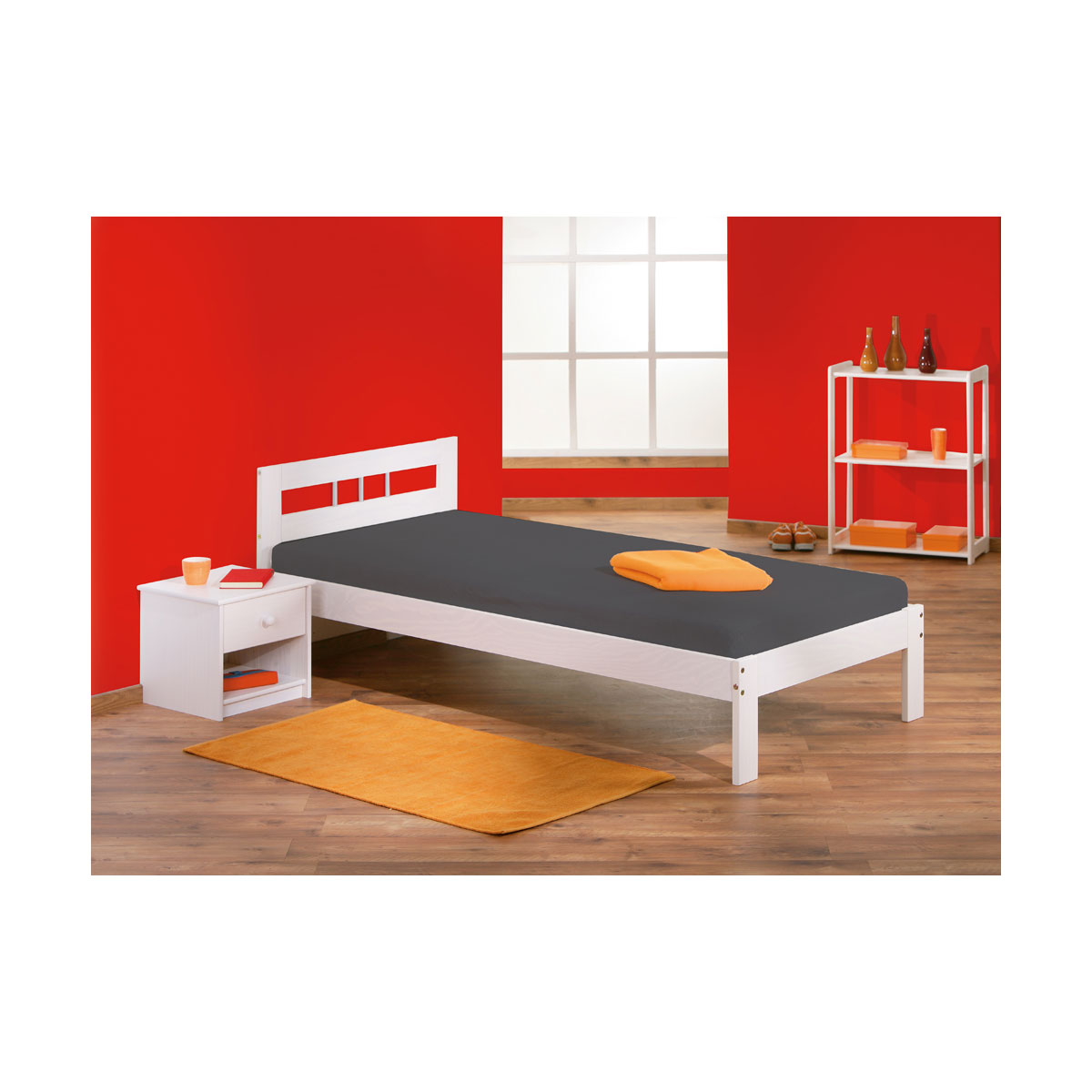 Inter Link Bett „Fana“, weiß, 96x72x205 cm Bild 2