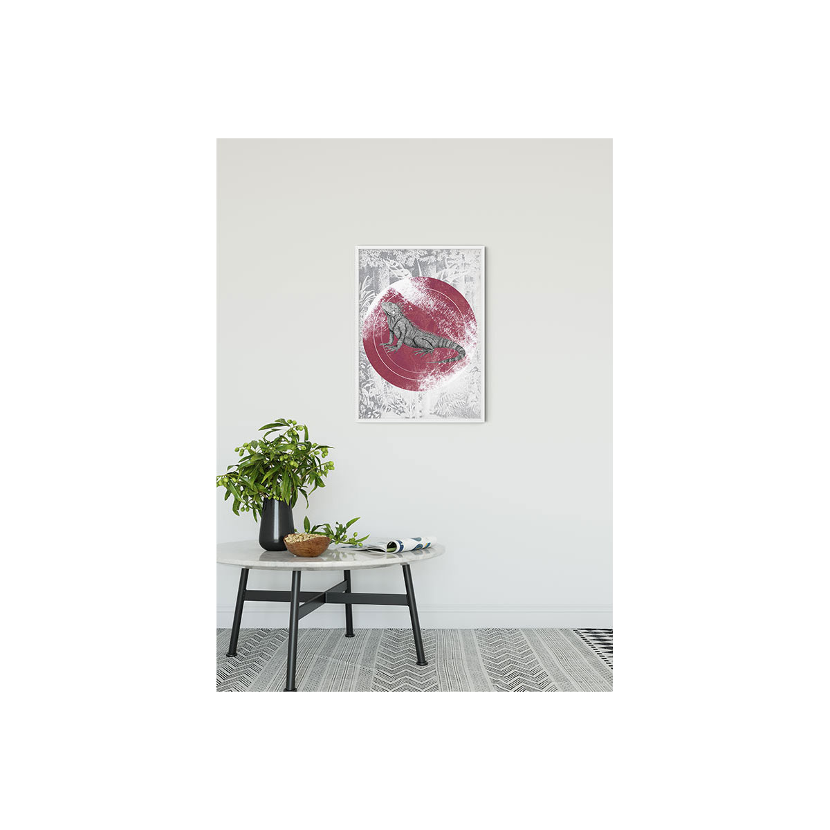 Komar  Wandbild Iguana Circle 30x40 cm