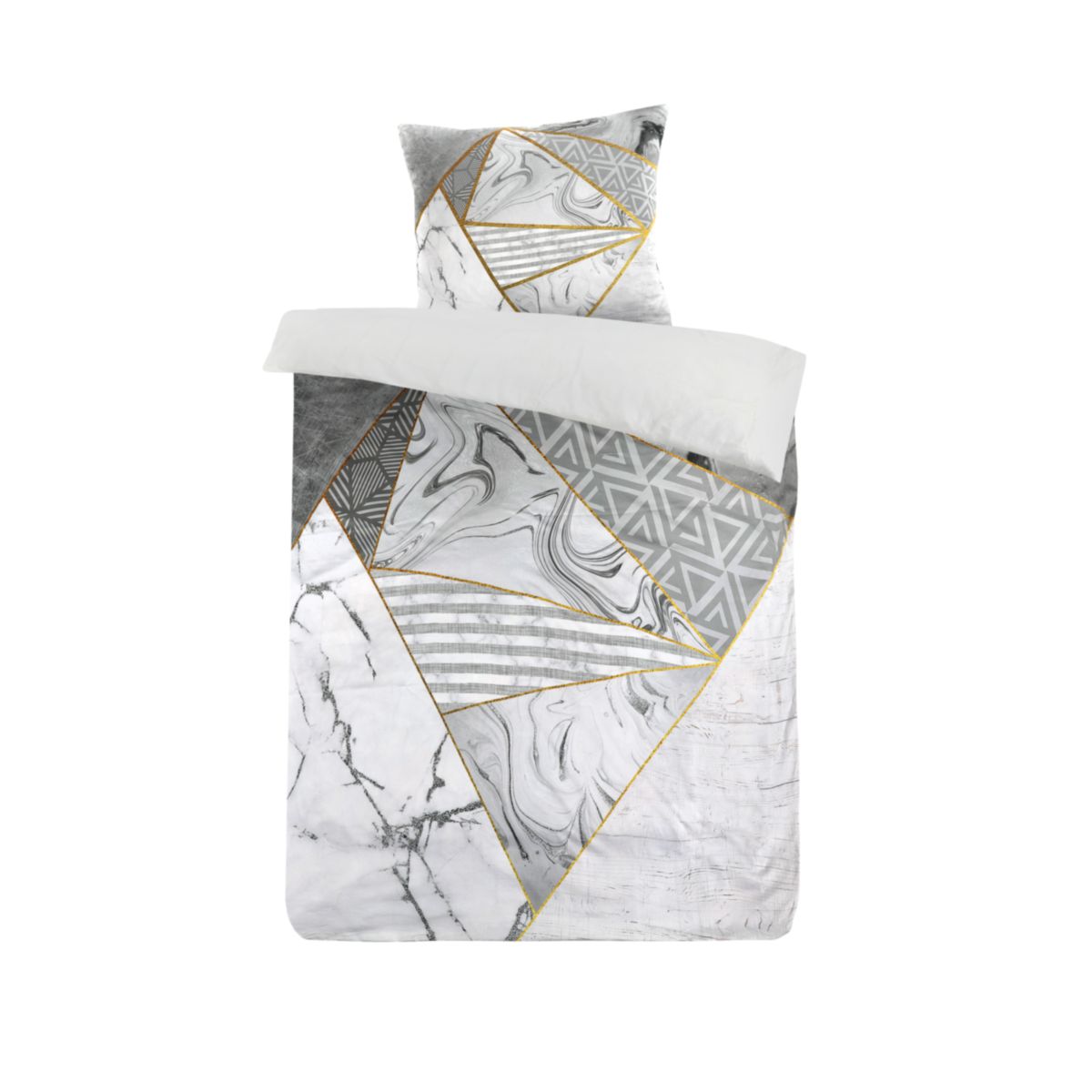 Bettwäsche Bavaria 125-NL Grau / Gold 140cm x 240cm