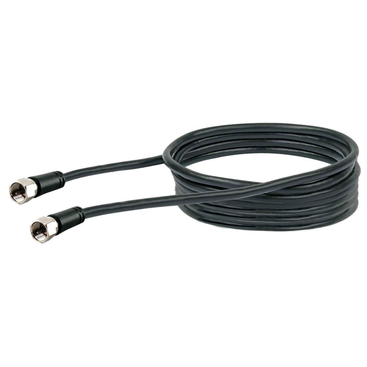 Schwaiger SAT-Antennenkabel 90 dB 10 m schwarz mit F-Stecker und F-Stecker