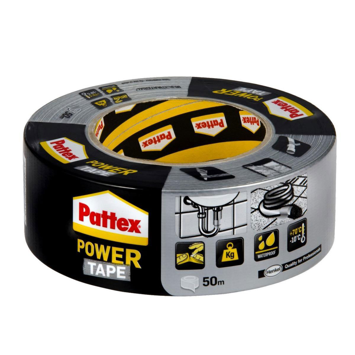 Pattex Reparaturband Power Tape silber 50 mm x 25 m Bild 2