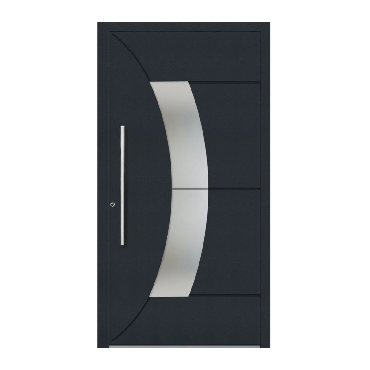 Schüco Aluminium Haustür 602 Verona Excellent 1100 x 2100 mm RAL9016/7016 DL