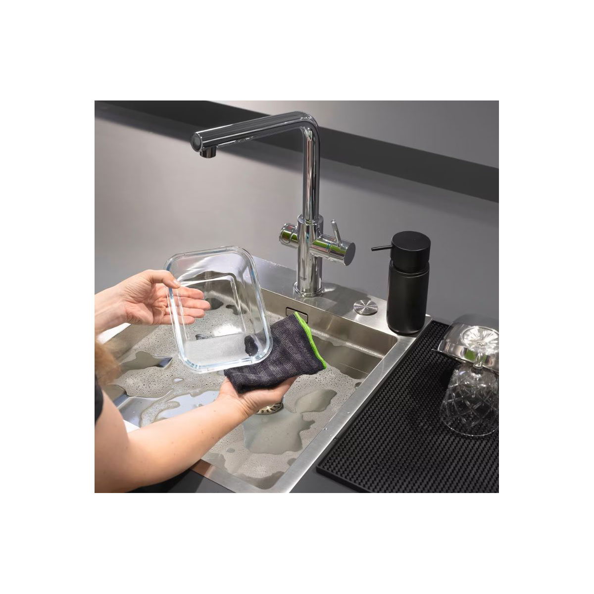 Wenko Mikrofasertuch Mod. Migro, 2er schnelltrocknend, mit zwei verschiedenen Seiten Bild 2