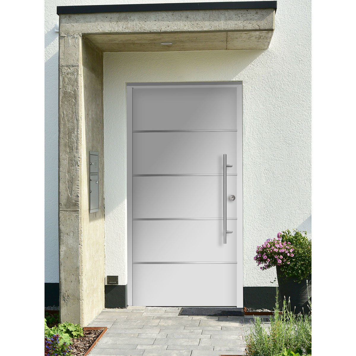 SplenDoor  Premium-Haustür Passivedoor Visby RC2 energiesparend einbruchsicher weiss 110 x 210 cm rechts Bild 2
