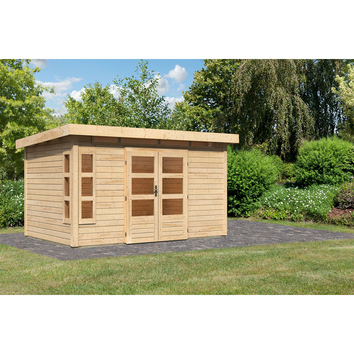 Karibu  Blockbohlenhaus Kastorf 7 naturbelassen Bild 1