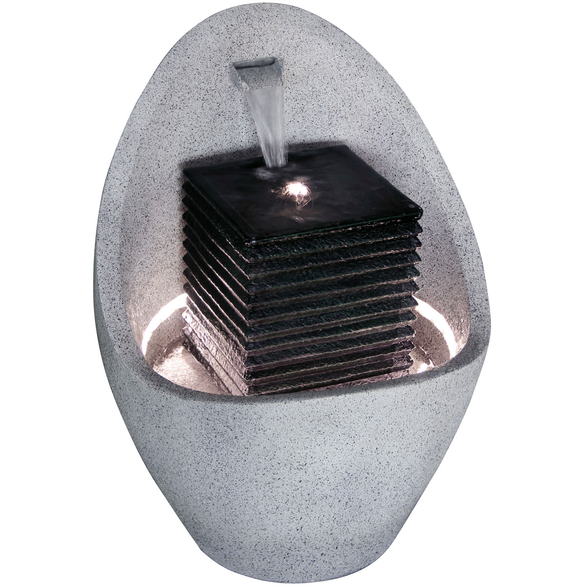 dobar XL Design-Gartenbrunnen 46,5 x 63,5 x 46,5 cm grau Bild 6