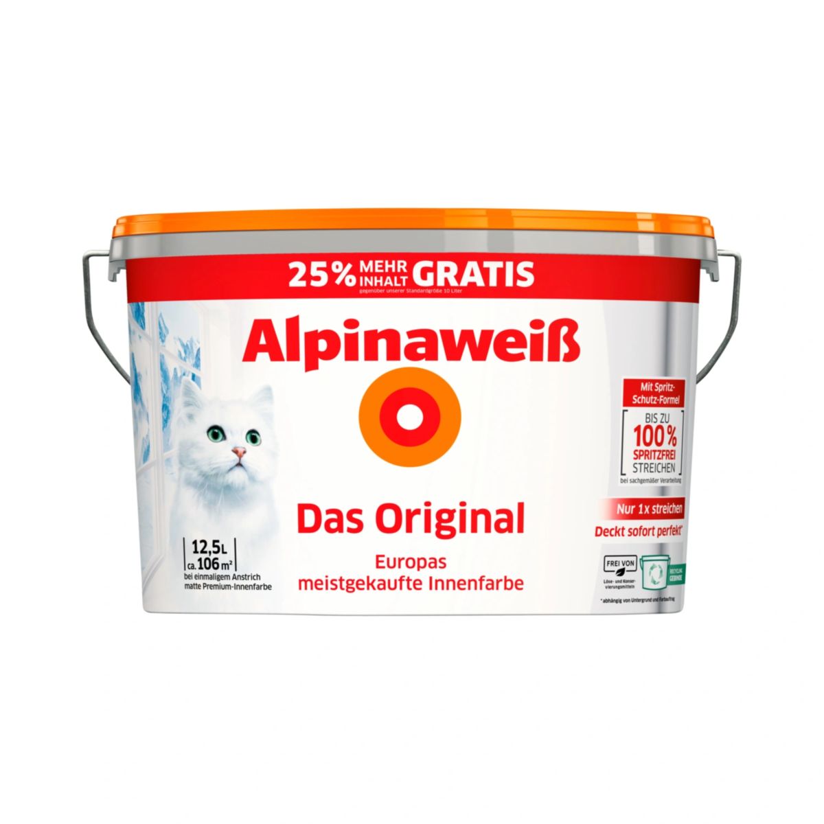 Alpina weiss Das Original 12,5lAktion 2025, 25 Prozent Gratis