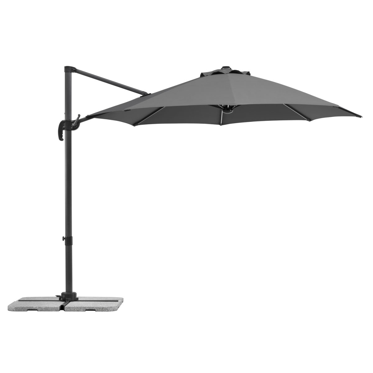 Schneider Schirme Sonnenschirm Rhodos Blacklight 300 cm anthrazit