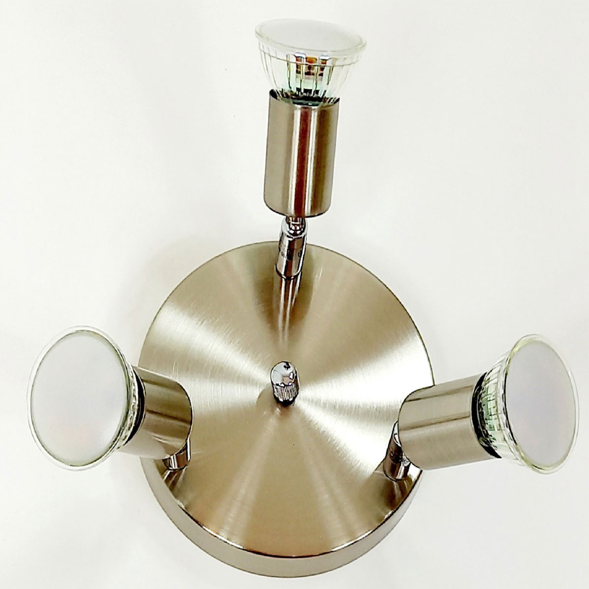 Eglo LED-Spotrondell Mini 3-flammig Durchmesser 14,5 x 7,5 cm nickel-matt Bild 1