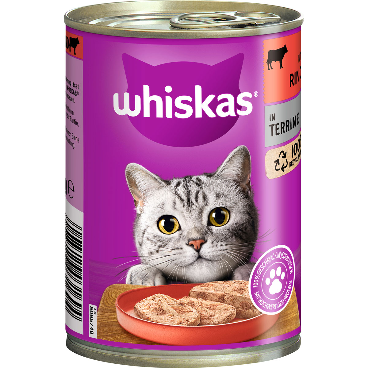 Whiskas Katzenfutter Rind in Terrine 400 g Dose Bild 2