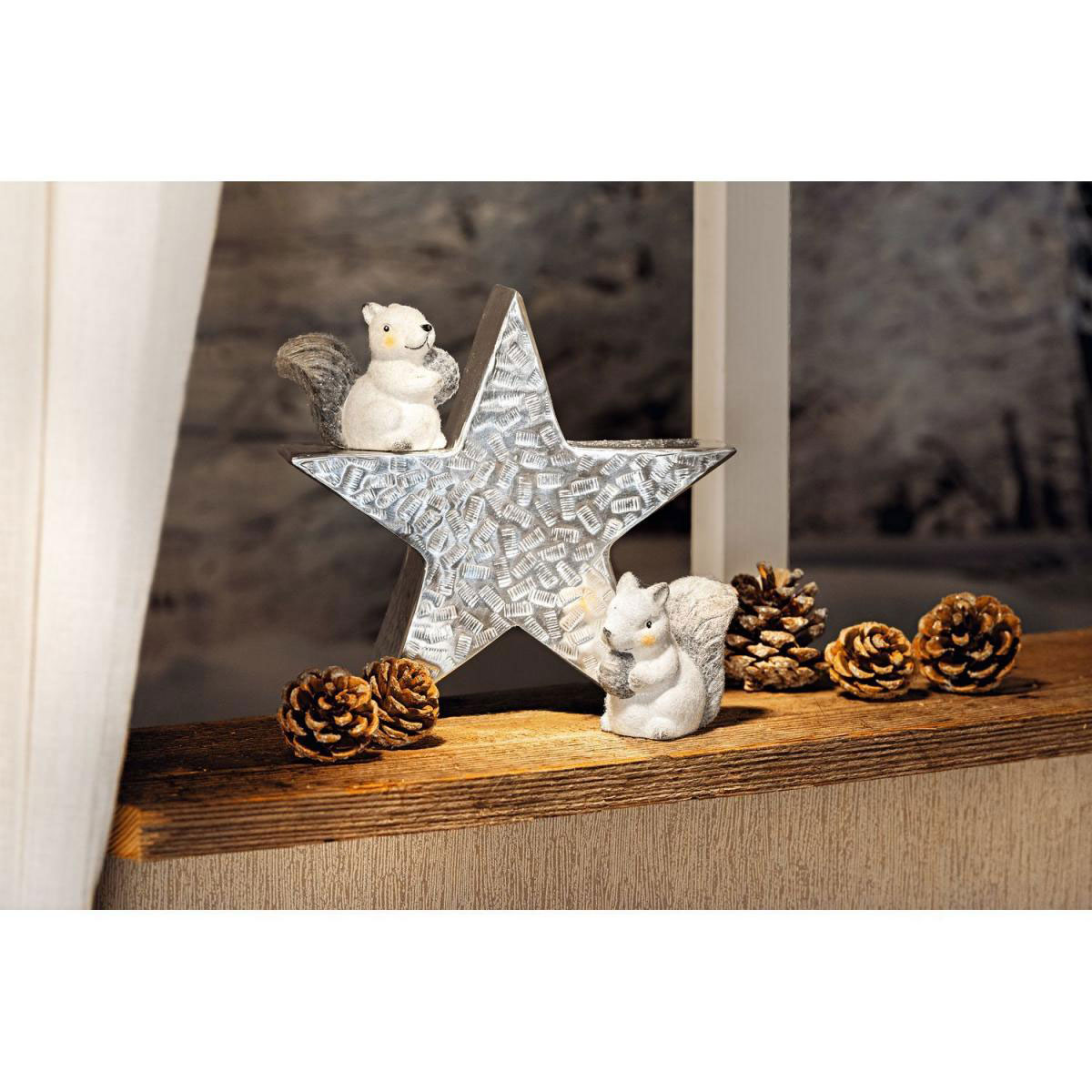 Stern 19 cm silber Bild 2