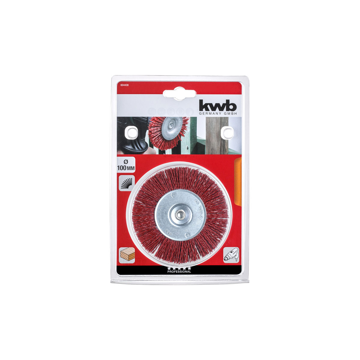 kwb  Nylonscheibenbürste für Einsatz mit Bohrmaschinen und Akkuschraubern Bild 2