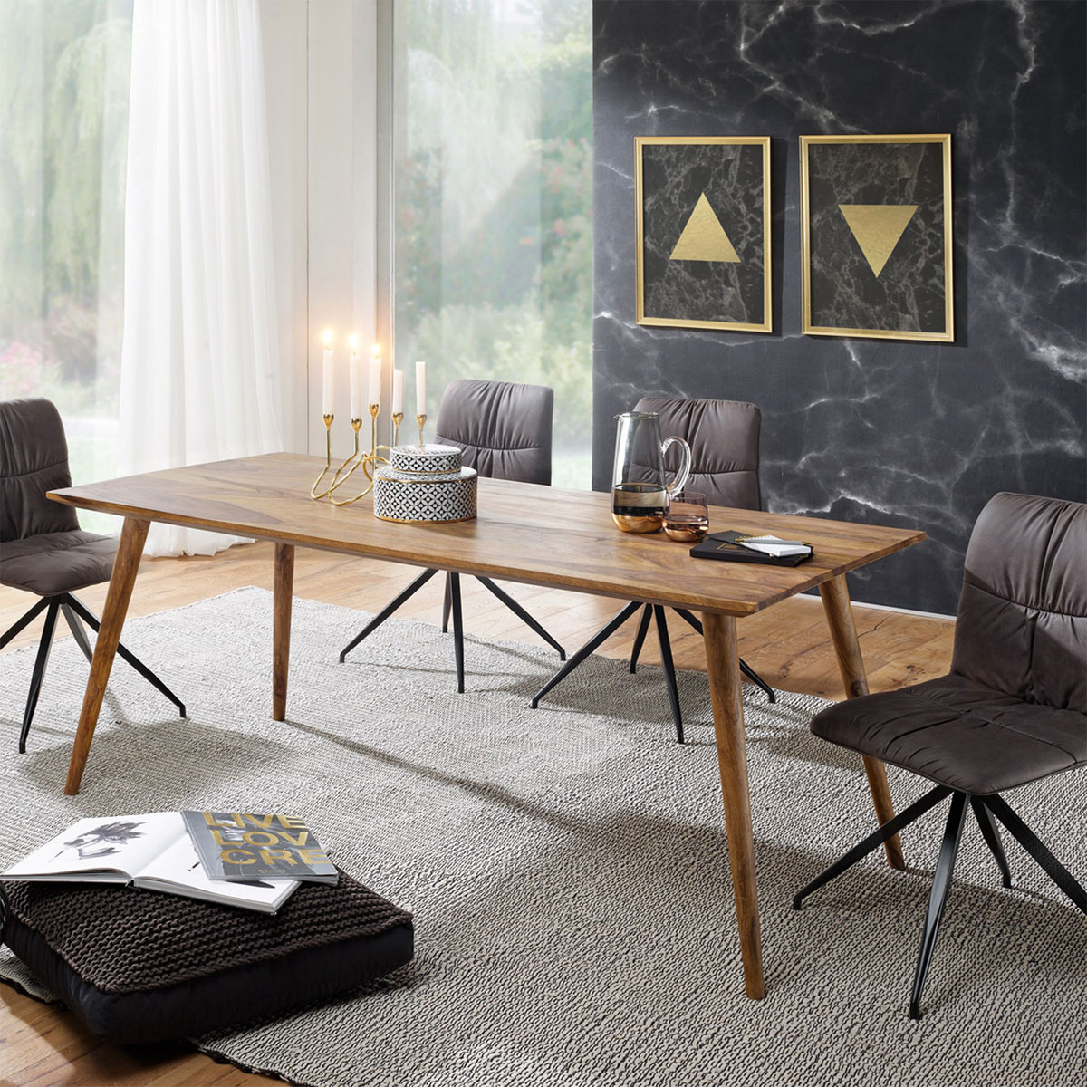 Wohnling Esszimmertisch Repa Massivholz 160 x 80 x 76 cm Bild 6