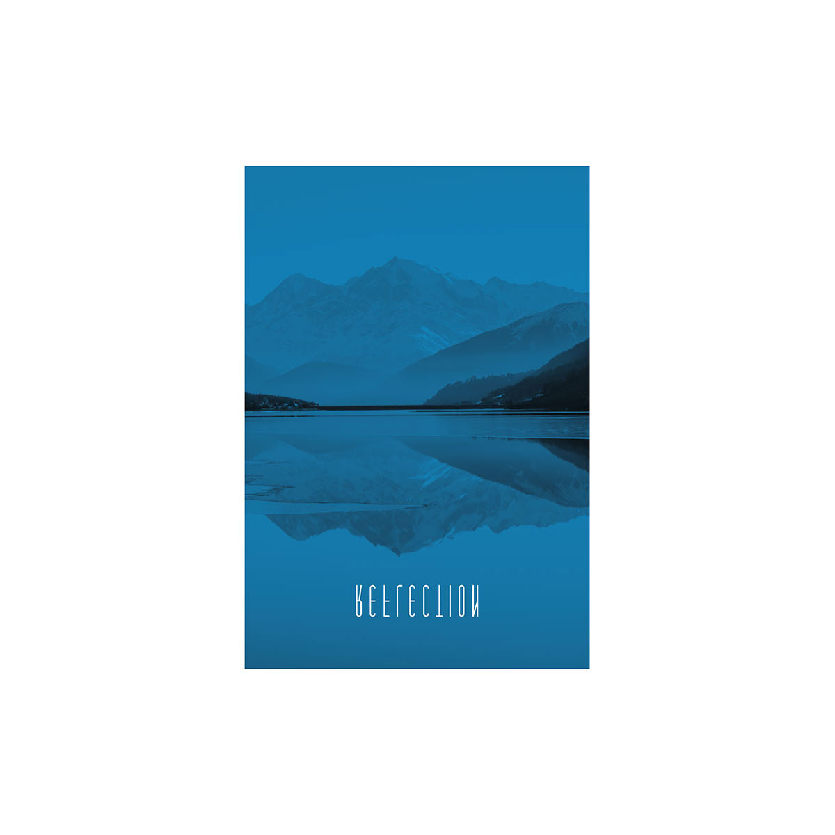 Komar  Wandbild Word Lake Reflection Blue 40x50 cm Bild 2