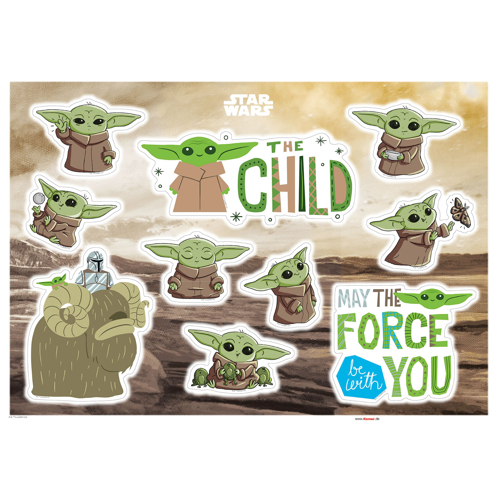 Komar  Wandtattoo Mandalorian Founding Grogu 50x70 cm Bild 2