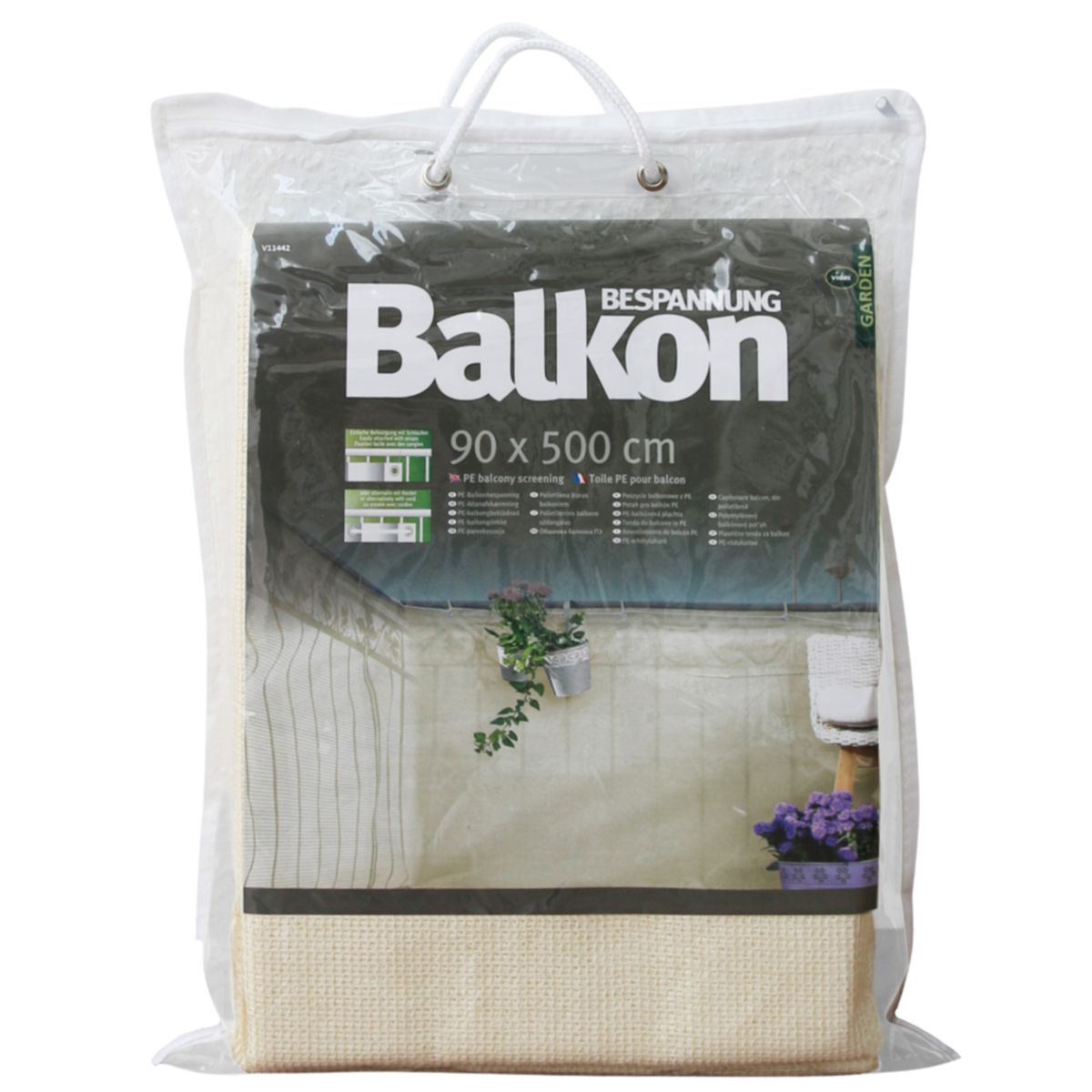 Videx GARDEN Balkonbespannung PE CLASSIC SB Beutel elfenbein Beutel