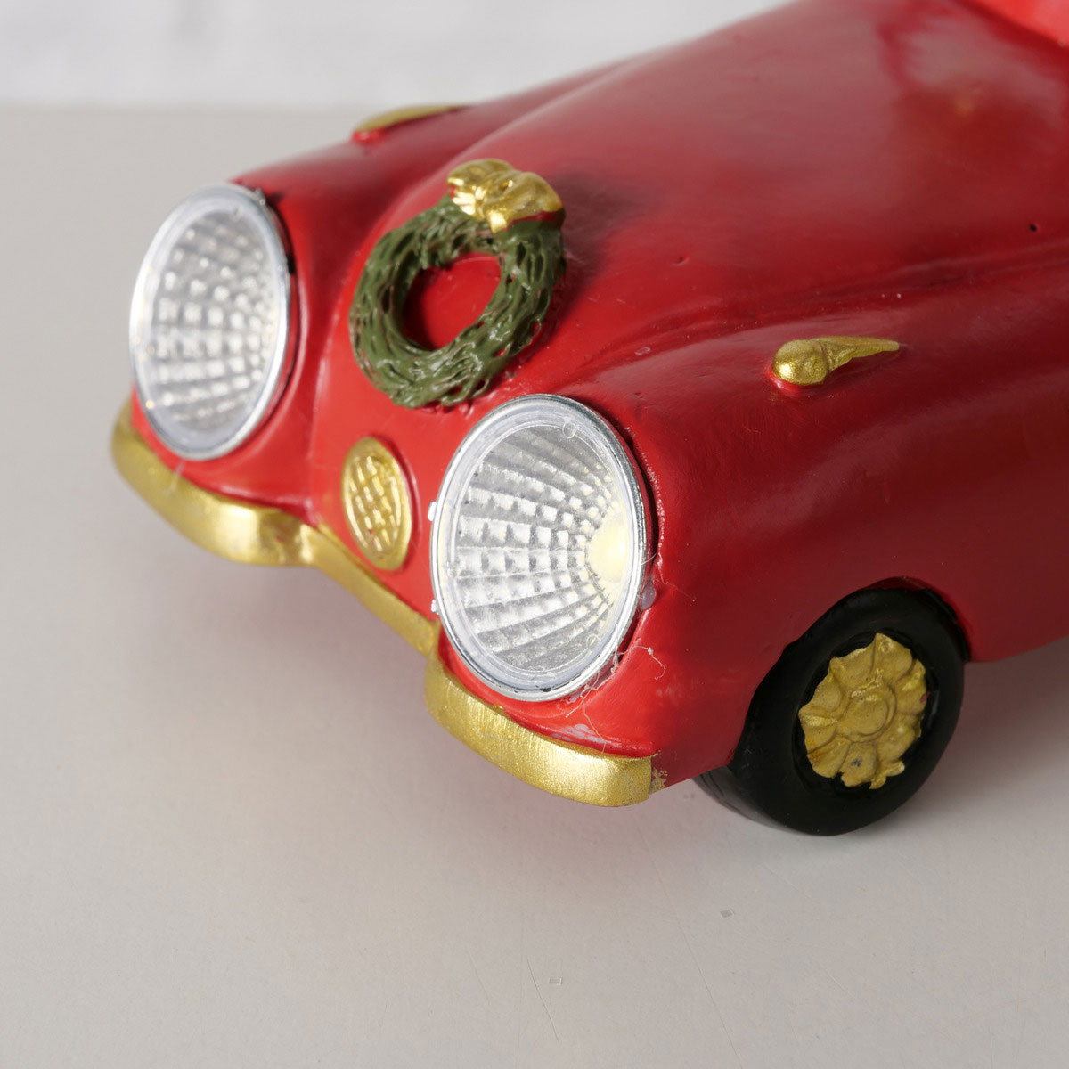 Figur Martiny Hirsch Weihnachtsmann Auto 14 x 7 x 9,5 cm rot Kunststoff Bild 5