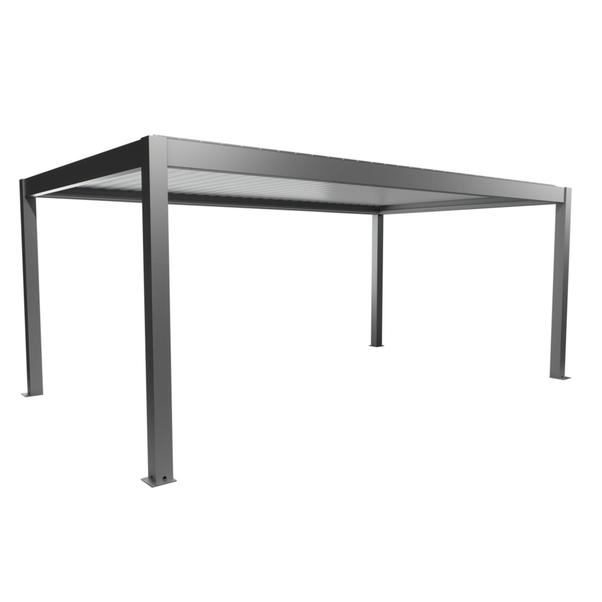 Biohort Pergola Gr. 6x3,5 quarzgrau-met/weiss 608x 367,5x 264 cm