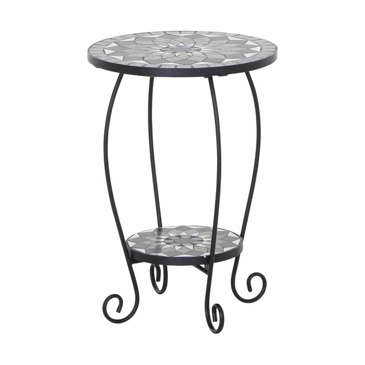 Siena Garden Blumenständer Como Durchmesser 40 x 60 cm matt schwarz/dunkelgrau Bild 1