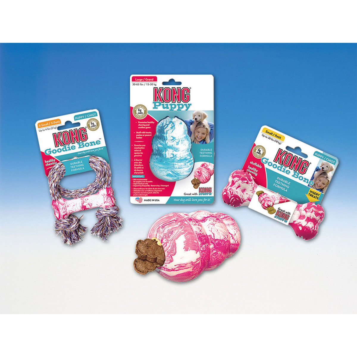 Kong Puppy, Large, hellblau