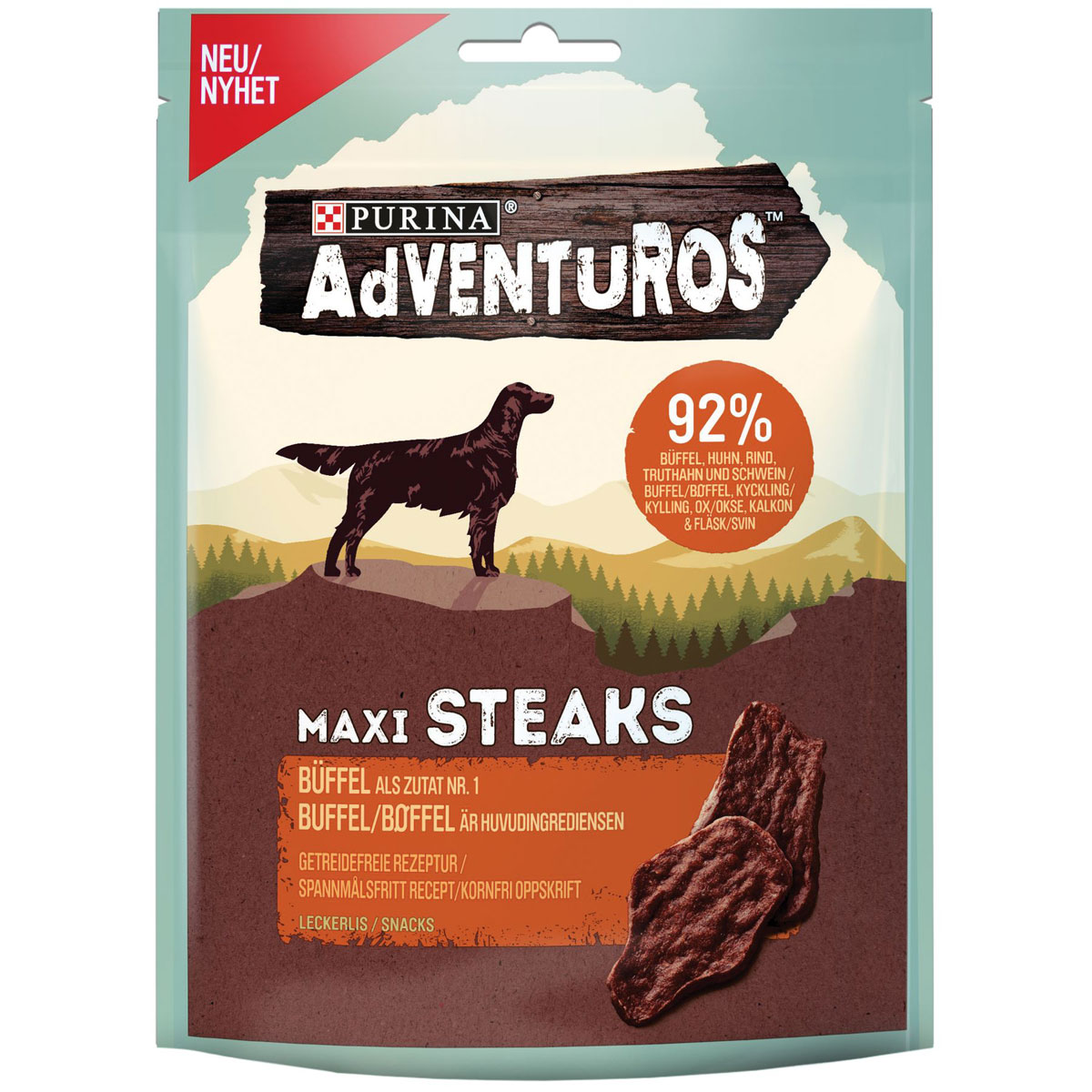 Adventuros Maxi Steaks Büffel 70g