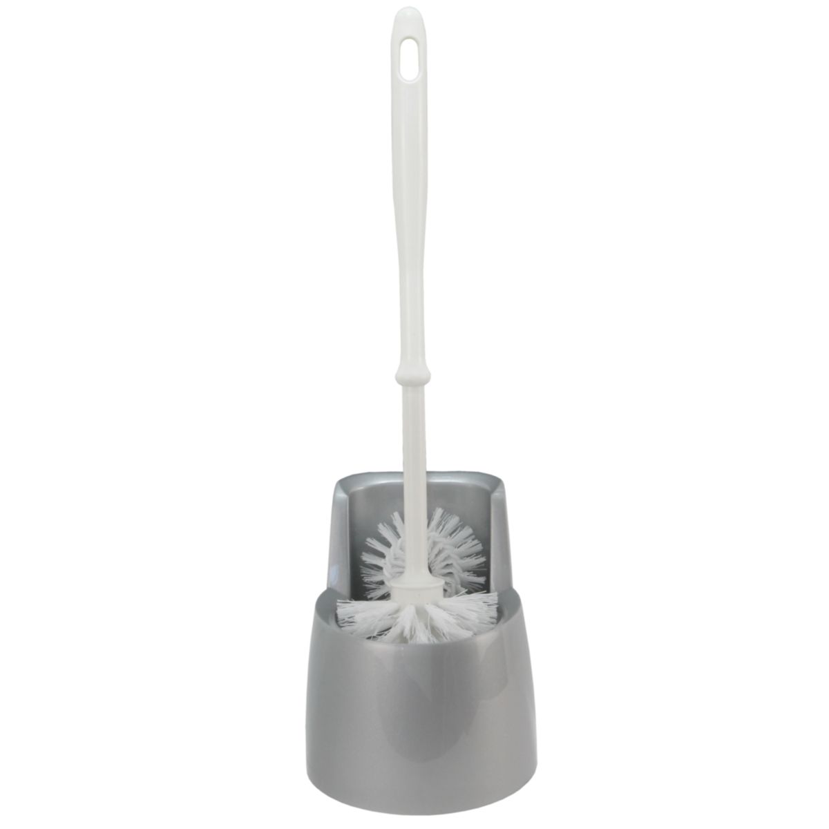 WC-Garnitur mit Randreiniger silber