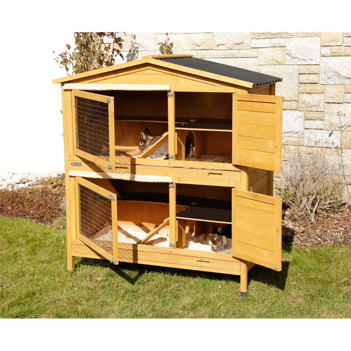 Kleintierstall Appartment Pro 118 x 130 x 61 cm braun Bild 11