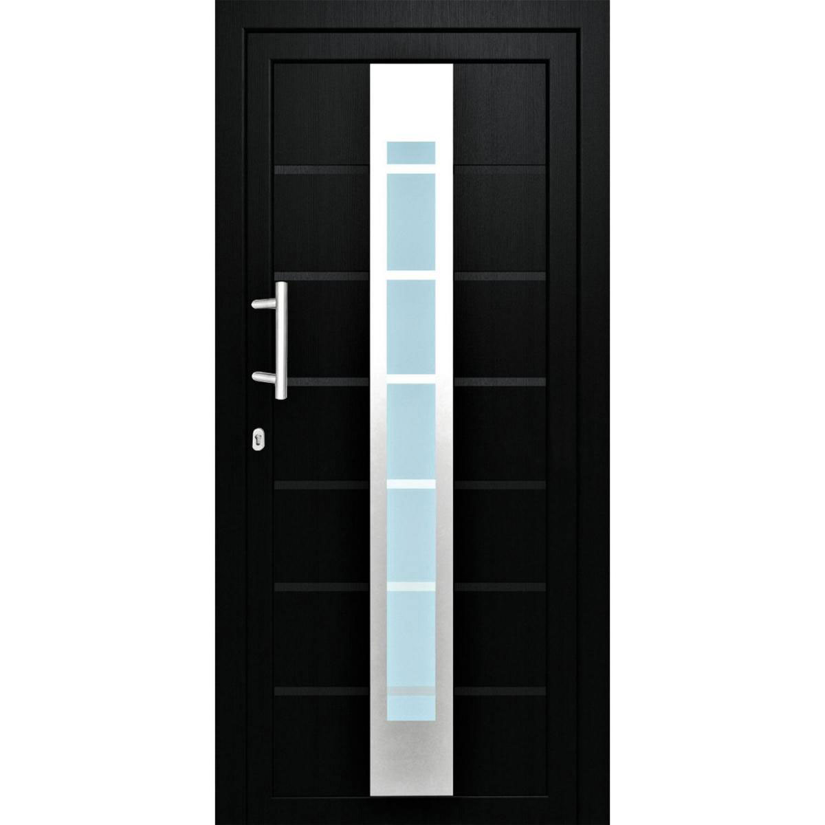 Kunststoff-Haustür D84 anthrazit 100 x 210 cm Anschlag links Bild 1