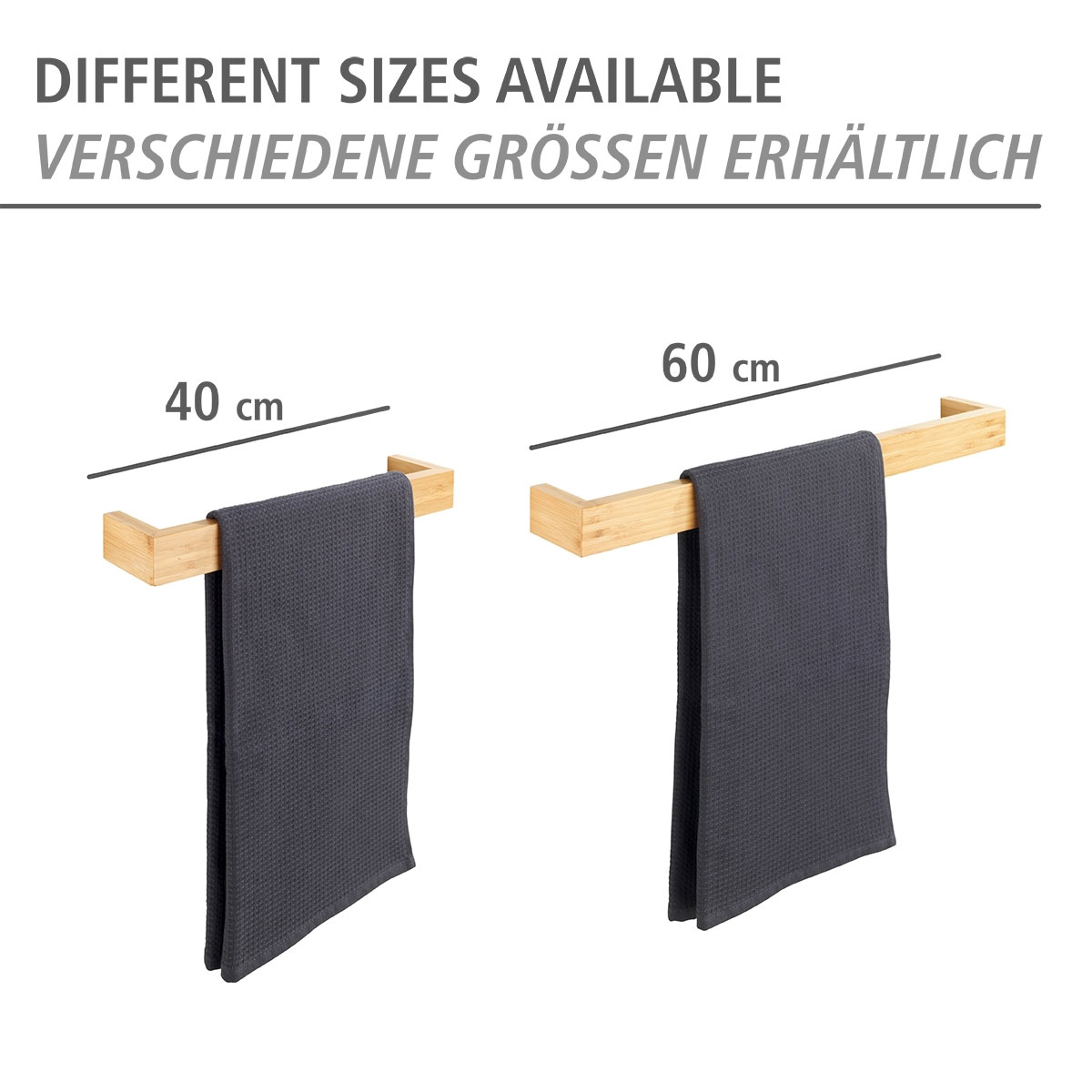 Wenko Handtuchstange aus Bambus 40 cm Bild 3